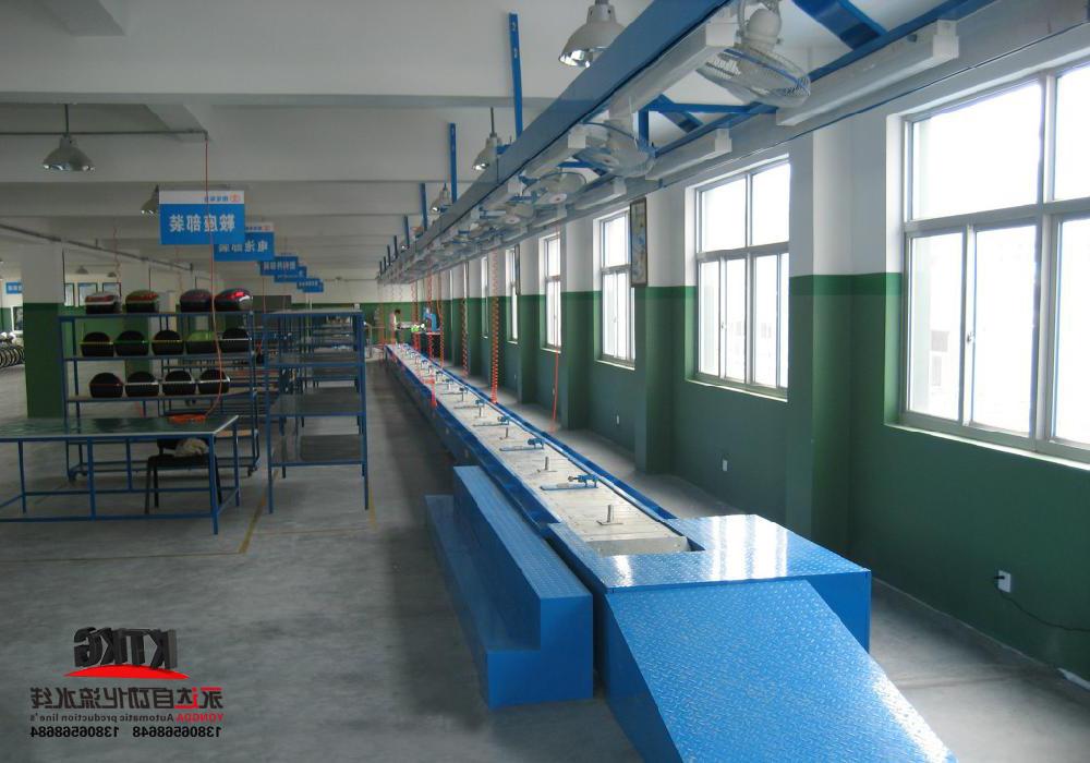 Plate chain conveyor line